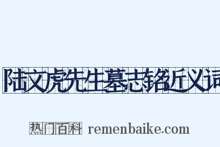 陆文虎先生墓志铭近义词是什么意思的图片